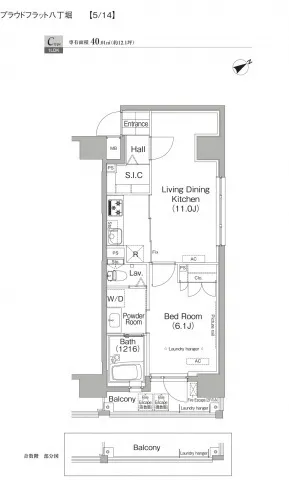 Proud Flat Hatchobori - Floor Plan - ["Diagram", "Plan", "Floor plan"]