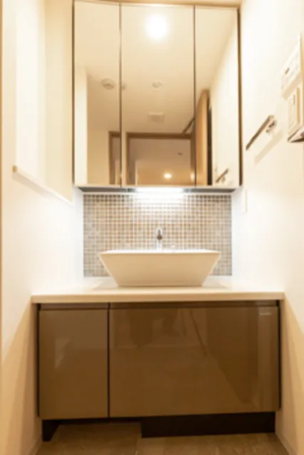 Green Residence Akasaka - Interior - ["Brown", "Mirror", "Tap"]