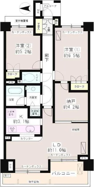 Park Heim Nakanosakaue - Floor Plan - ["Plan", "Floor plan", "Diagram"]