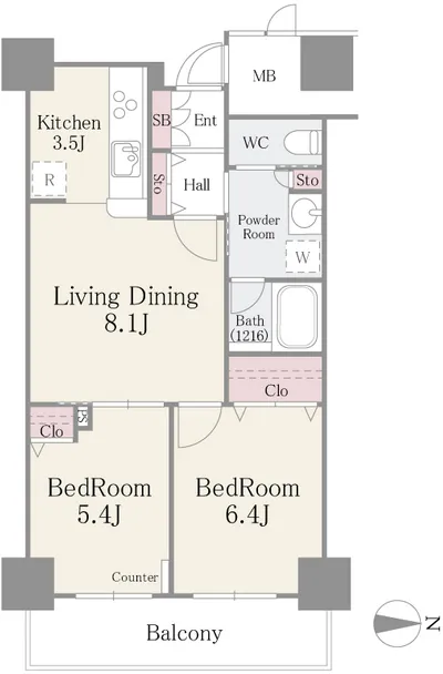 East Core Hifune Ichibankan - Floor Plan - ["Floor plan", "Geraniums"]