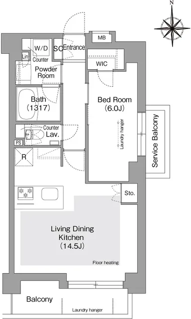 Comforia Liv Bunkyo Gokokuji - Floor Plan - ["Diagram", "Plan", "Floor plan"]
