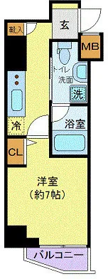 Clevista Kinshicho - Floor Plan - ["Apartment", "Tile Flooring"]