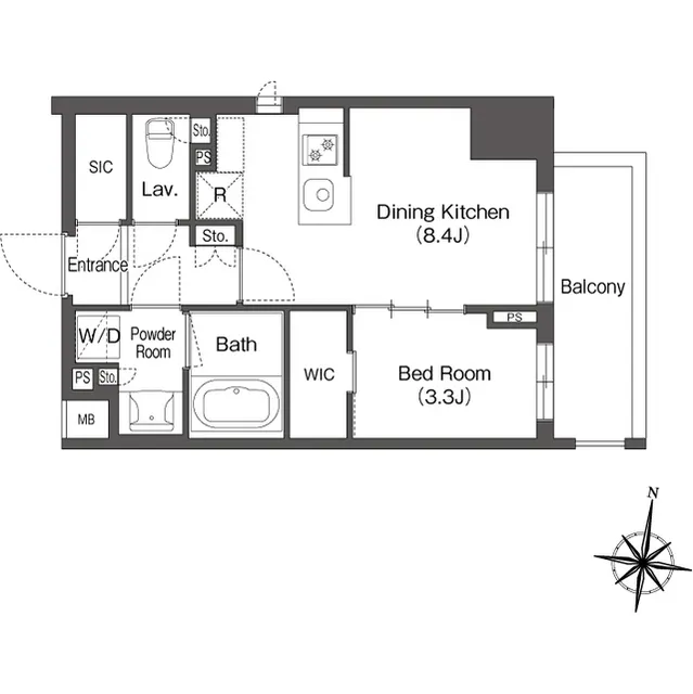 Comforia Morishita Riverside - Floor Plan - ["Rectangle", "Font", "Parallel"]