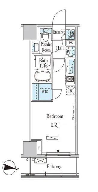 Park Axis Kiba Canal West - Floor Plan - ["Rectangle", "Line", "Parallel"]