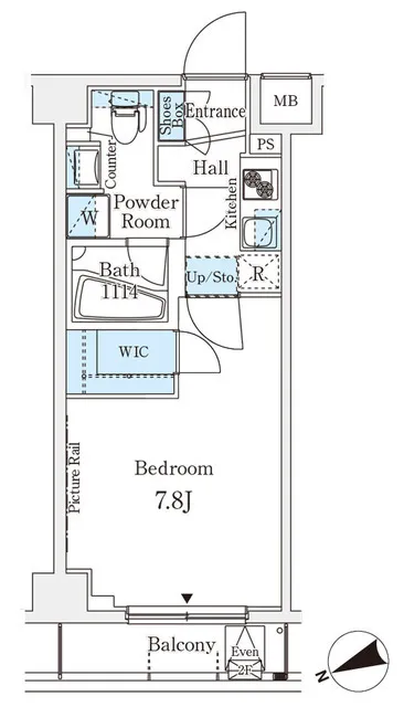 Asyl Court Yamanote Dozaka - Floor Plan - ["Rectangle", "Font", "Parallel"]