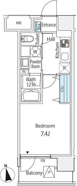 Enteville Minamiazabu - Floor Plan - ["Rectangle", "Parallel", "Font"]