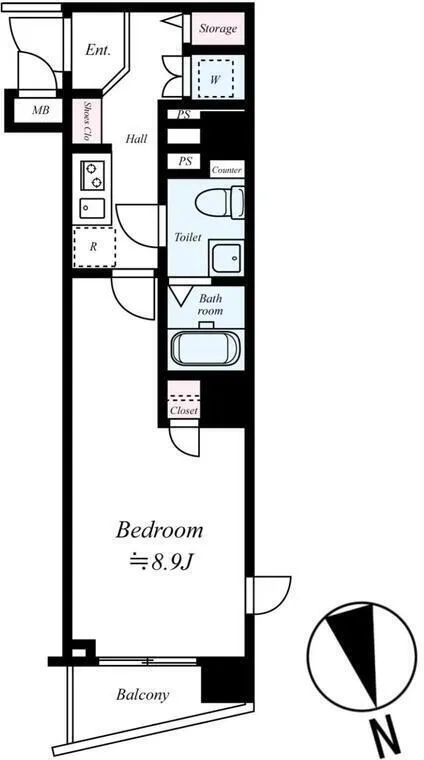 Land Stage Nishimagome Basis - Floor Plan - ["Floor", "Wood flooring", "Tile Flooring"]