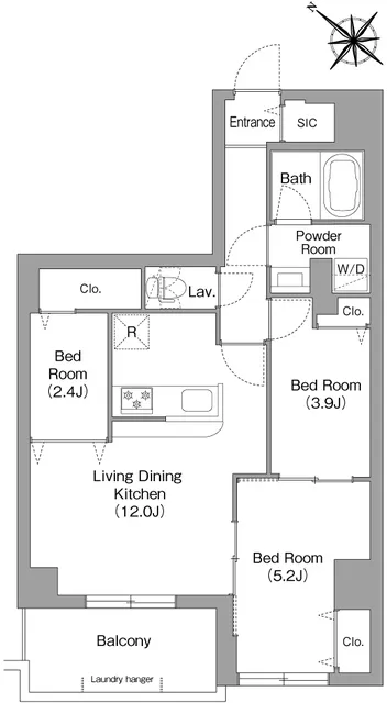 Comforia Liv Toyosu Canal - Floor Plan - ["White", "Floor plan", "Diagram"]