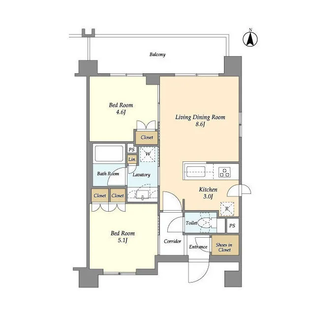 Latiera Ryogoku - Floor Plan - ["Rectangle", "Schematic", "Font"]