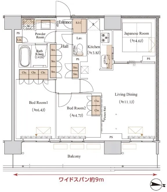 Blanchiesta Kiba - Floor Plan - ["White", "Plan", "Diagram"]