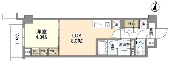 Presilia Kakinokizaka - Floor Plan - ["Apartment"]