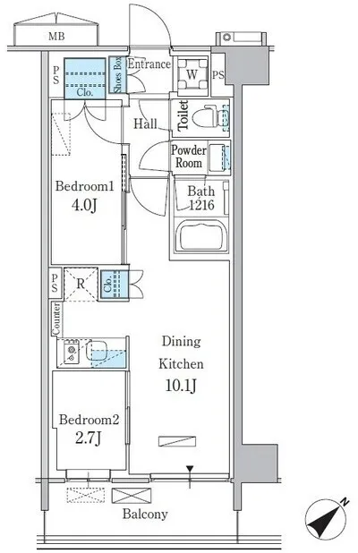 Park Axis Shinagawa Minamioi Park Front - Floor Plan - []