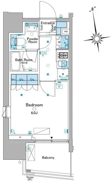 Lefon Progres Shinagawa Oi - Floor Plan - ["White", "Plan", "Diagram"]