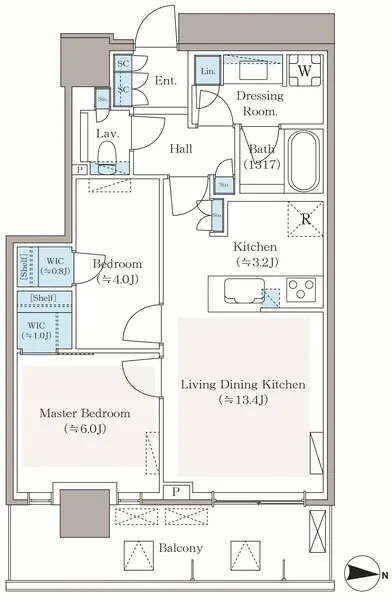 Park City Nakano The Tower Breeze - Floor Plan - ["White", "Diagram", "Plan"]