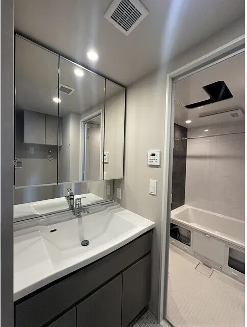 Baus Flats Kuramae - Interior - ["Plumbing fixture", "Flooring", "Bathroom Sink"]