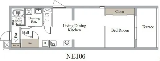 Belle Maison Nakamurabashi North NW - Floor Plan - []