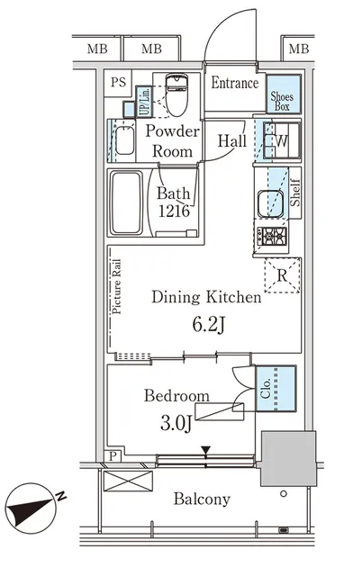 Park Axis Shibaura Canal - Floor Plan - ["Rectangle", "Schematic", "Font"]