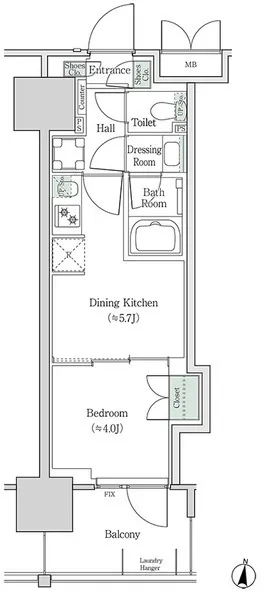 Brookside Residence Kiba - Floor Plan - []