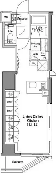 The Park Habio Kagurazaka Katsuki - Floor Plan - ["Floor plan", "Diagram", "Plan"]