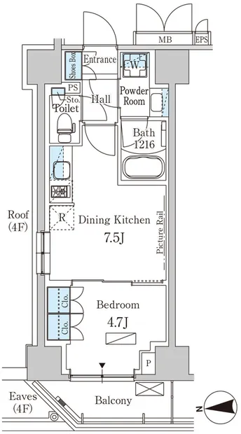 Park Axis Shinjuku Nishiochiai - Floor Plan - []