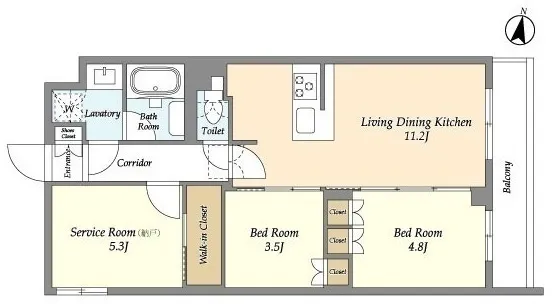Asyl Court Nerima Nakamurabashi - Floor Plan - ["White", "Diagram", "Floor plan"]