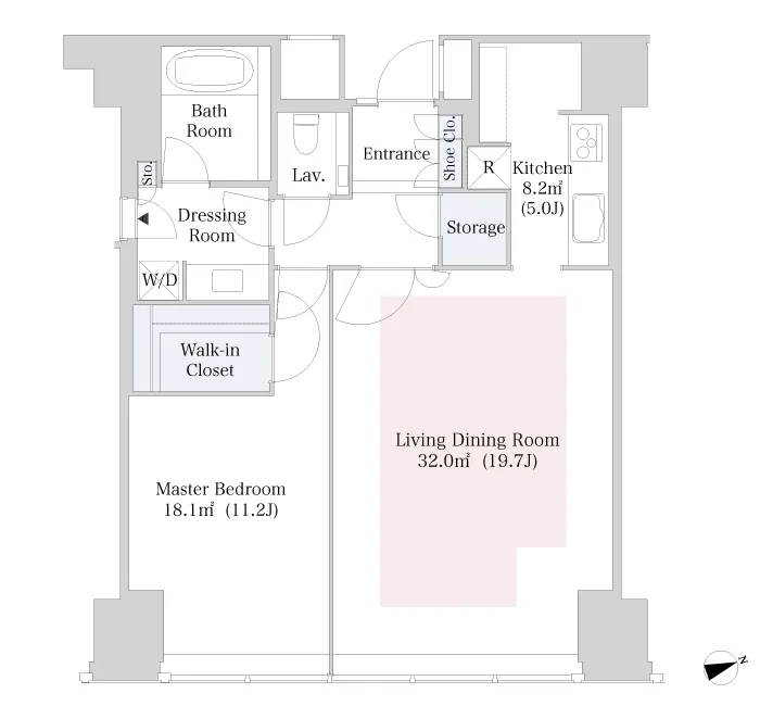 Central Park Tower La Tour Shinjuku - Floor Plan - ["Font", "Rectangle", "Parallel"]