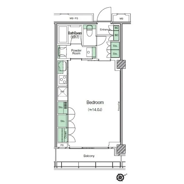 SHIBUYA CAST. APARTMENT - Floor Plan - ["Rectangle", "Schematic", "Parallel"]