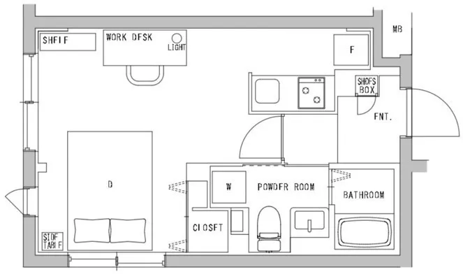 Hmlet Nishi-Shinjuku - Floor Plan - ["White", "Floor plan", "Diagram"]