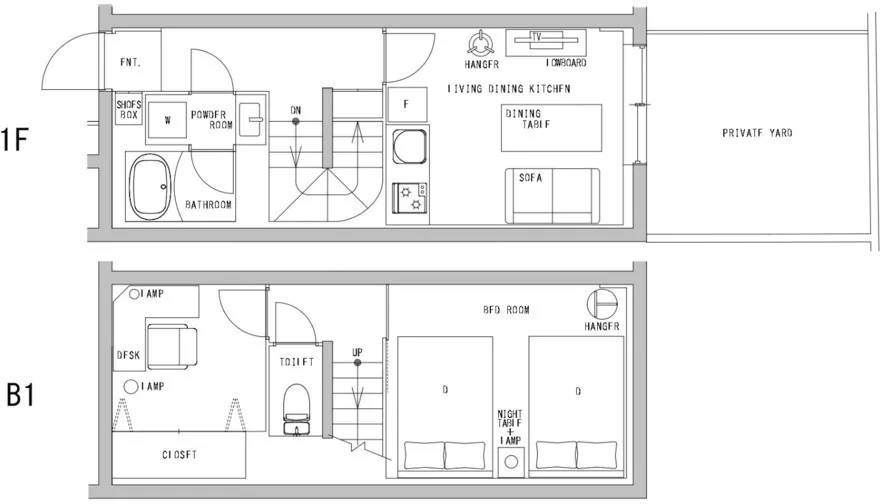 Hmlet Nakano Sakaue - Floor Plan - ["Plan", "Diagram", "Technical drawing"]