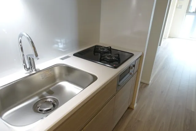Park Axis Kinshicho West - Interior - ["Brown", "Kitchen sink", "Tap"]