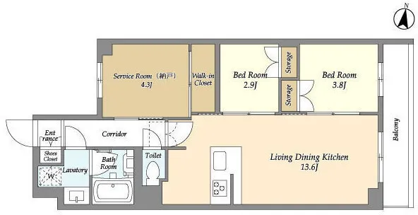 Asyl Court Nerima Nakamurabashi - Floor Plan - ["White", "Diagram", "Plan"]