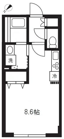 Regaland Meguro - Floor Plan - ["Rectangle", "Parallel", "Font"]