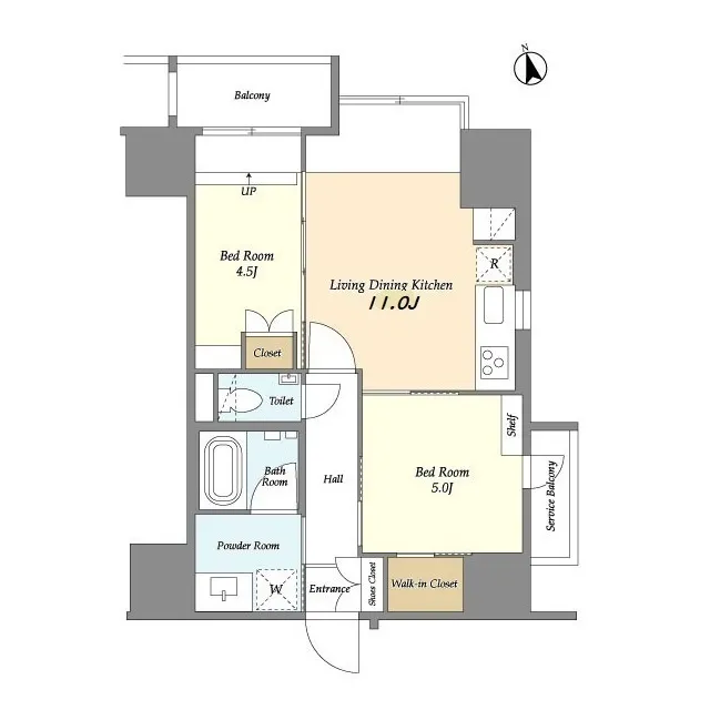 HF Ueno Residence EAST - Floor Plan - ["Rectangle", "Font", "Parallel"]