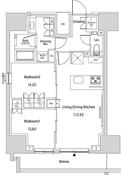 The Park Habio Shin-Nakano - Floor Plan - ["Product", "Rectangle", "Font"]