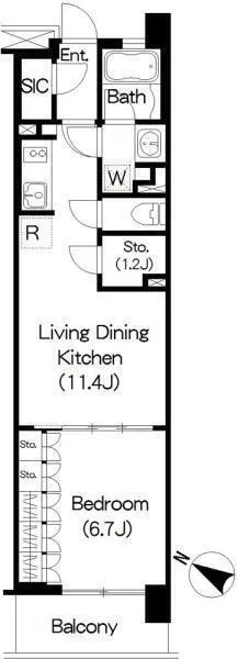 Brillia Ist Sangenjaya Ivy Terrace - Floor Plan - ["Rectangle", "Font", "Parallel"]