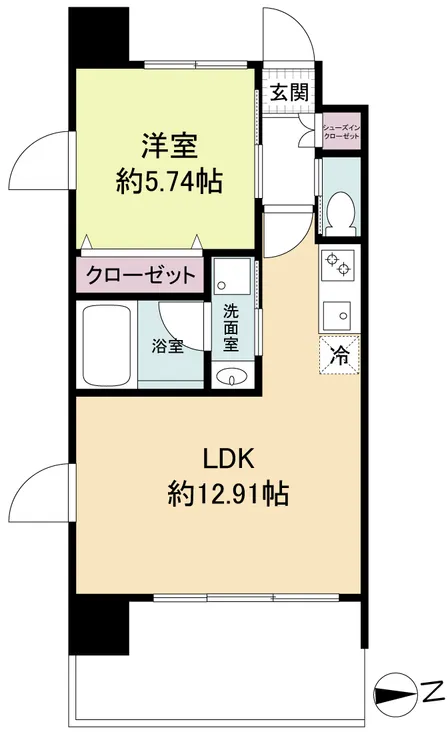 Dimus Fukushima - Floor Plan - ["Tile Flooring"]