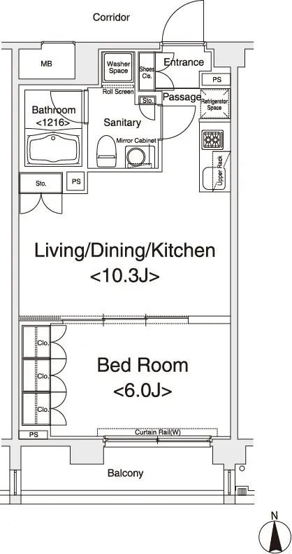 Ipse Kamata WEST - Floor Plan - ["White", "Diagram", "Technical drawing"]