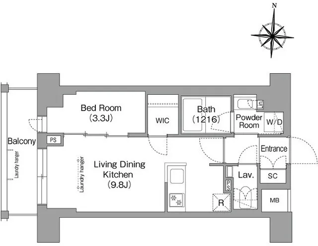 Wellis Urban Sumiyoshi West - Floor Plan - ["Diagram", "Floor plan", "Technical drawing"]