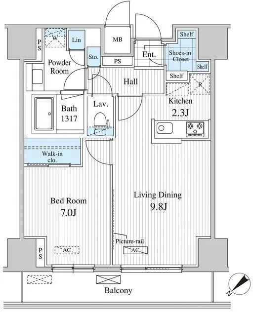 Cerio Ochiai Higashi-Nakano - Floor Plan - []