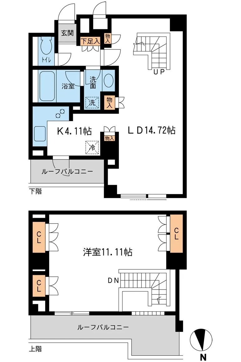 Residence Shirokane Colore - Floor Plan - ["Rectangle", "Font", "Material property"]
