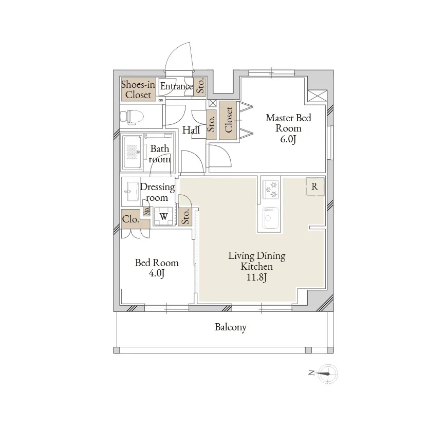 KI-LIGHT KINSHICHO - Floor Plan - ["Schematic", "Rectangle", "Slope"]