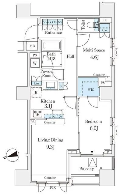 Park Homes Ichigaya-Yakuoji St. Galleria - Floor Plan - ["Floor plan", "Plan", "Text"]