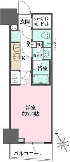 Lefond Progres Yotsuya - Floor Plan - ["Apartment", "Tile Flooring", "Geraniums"]