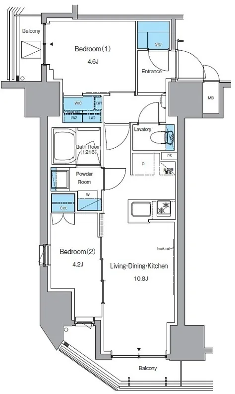 Prime Urban Asakusa Terrace - Floor Plan - ["Diagram", "Plan", "Floor plan"]