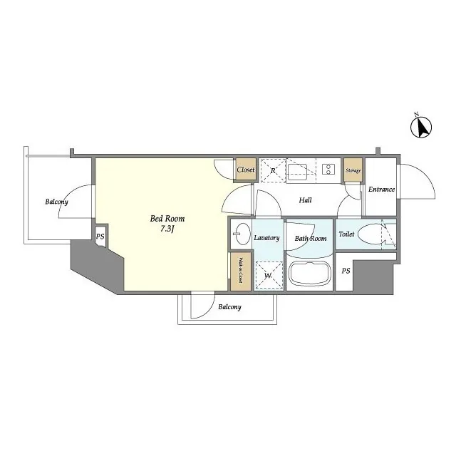 BluRock Aobadai - Floor Plan - ["Rectangle", "Parallel", "Font"]