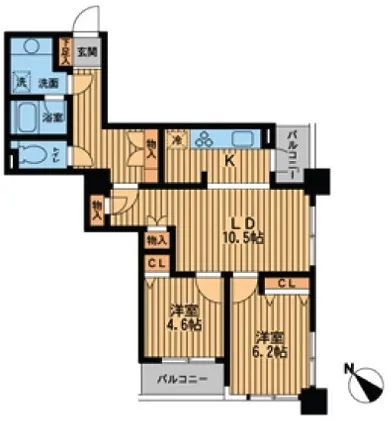 Prime Urban Shinkawa - Floor Plan - ["Plan", "Diagram", "Floor plan"]