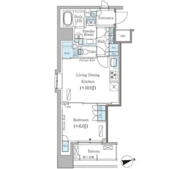 Park Axis Ochanomizu Hilltop - Floor Plan - ["Rectangle", "Font", "Parallel"]
