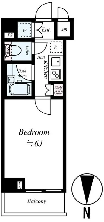 Louvre Nishi-Kamata No. 2 - Floor Plan - []