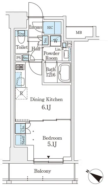 Terrace Komagome East - Floor Plan - ["Rectangle", "Schematic", "Parallel"]