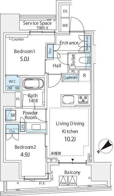 Millea Court Ginza Premier - Floor Plan - ["Floor plan", "Diagram", "Technical drawing"]